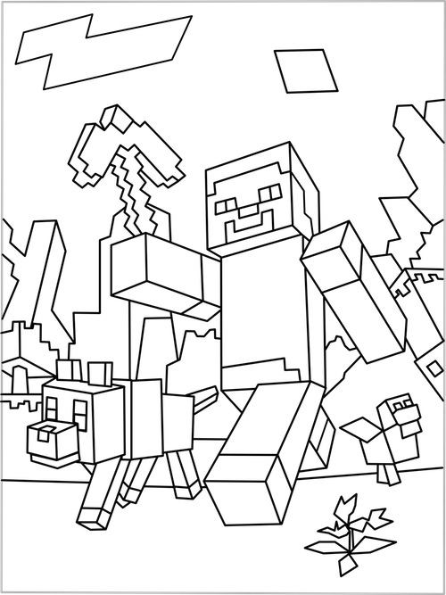 minecraft coloring pages - photo #24