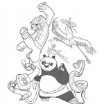 Kung Fu Panda kleurplaten - 