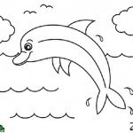 Dolfijnen kleurplaten - 